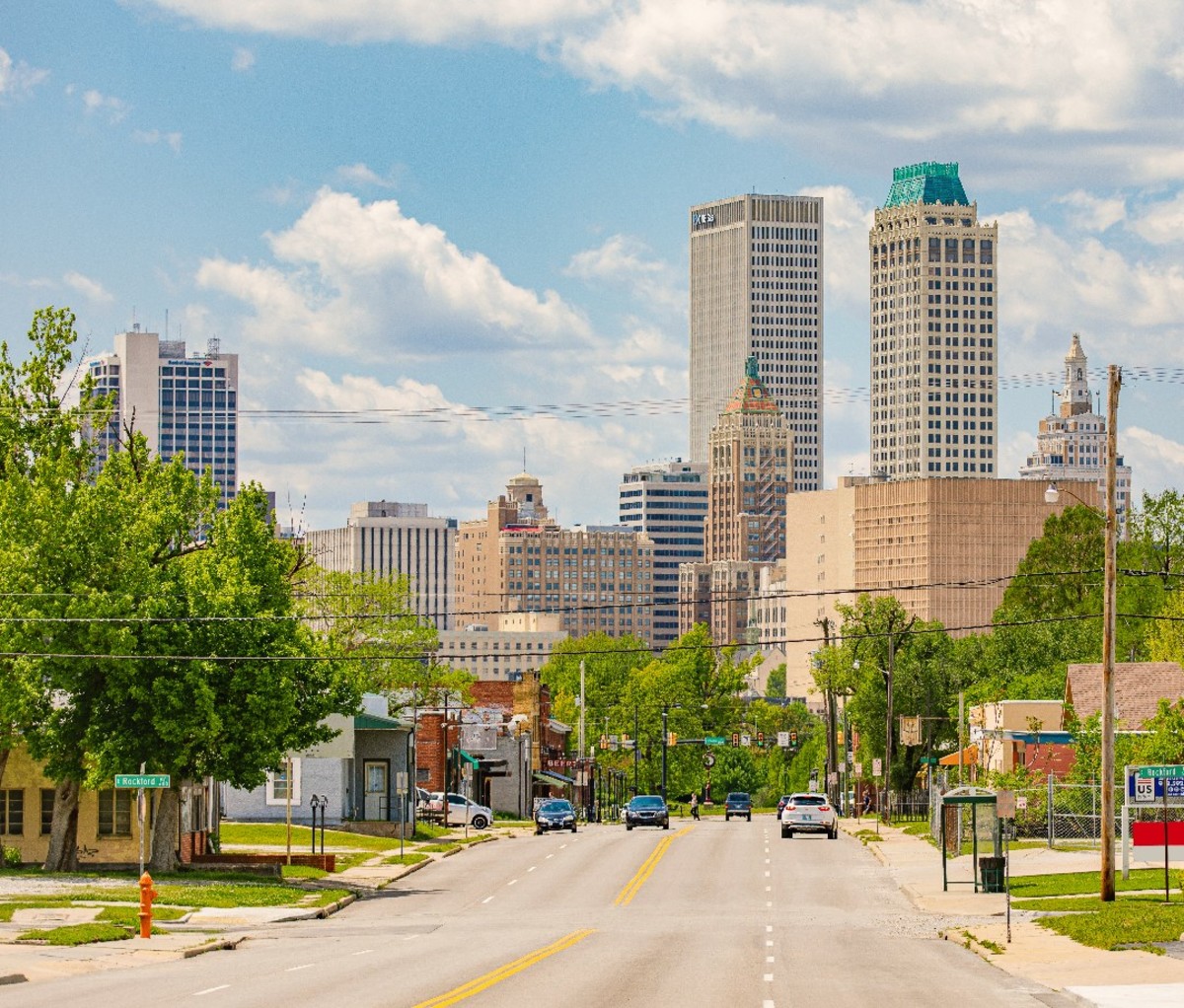A view looking toward downtown Tulsa, Oklahoma.
